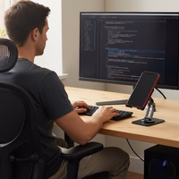 Forcell F-GRIP Fold Stand 2 360 stalo laikiklis - pilkas