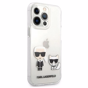 Karl Lagerfeld skaidrus Karl & Choupette Dėklas for iPhone 13 Pro / 13 - skaidrus