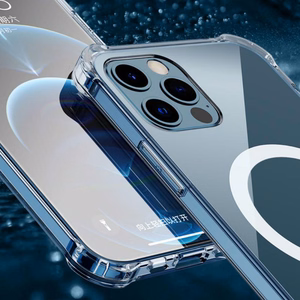 TEL PROTECT Magnetinis silikoninis dėklas Iphone 12 skaidrus