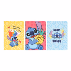 Disney Stitch Tropical A5 užrašinių rinkinys, 3 vnt.