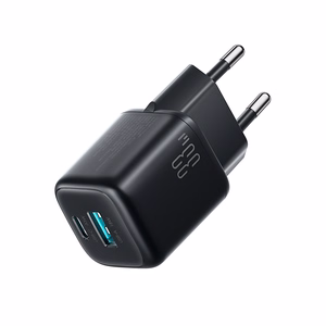 Joyroom JR-TG7 33W USB-A + USB-C sieninis įkroviklis su 60W USB-C į USB-C 1m laidu juodas