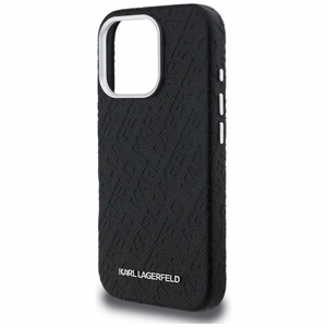 Karl Lagerfeld FW Stamped Karl MagSafe Dėklas iPhone 16 Pro - juodas