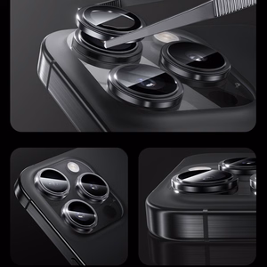 Benks grūdintas stiklas Glass Warrior objektyvo apsauga kamerai, skirtas iPhone 16 Pro/16 Pro Max (3 objektyvai), sidabrinė