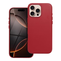 Dėklas Leather Mag Cover (MagSafe) skirtas iPhone 16 Pro Max raudonas