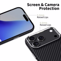 Tech-Protect Ion Carbon Magnetinis dėklas telefonui iPhone 17 Pro Max - Pilkas/Juodas