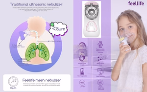 Inhaliatorius vaikams FEELLIFE Air Kids, rausvas
