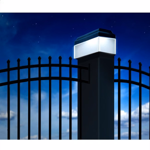 GreenBlue GB128 – 100×100 mm saulės energijos LED šviestuvas tvoros stulpui su sutemų jutikliu