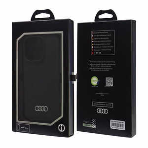 Audi Silikoninis dėklas telefonui iPhone 16 Pro 6.3" juodas/juodas kietas dėklas AU-LSRIP16P-Q3/D1-BK