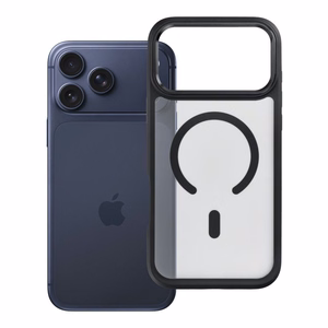 Dėklas, skirtas iPhone 18 Pro Max / 17 Pro Max: Forcell F-Protect Smoke Hybrid Premium, suderinamas su MagSafe, spalva – juoda