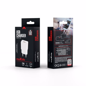 "Maxlife MXTC-01" įkroviklis 1x USB 2,1A baltos spalvos
