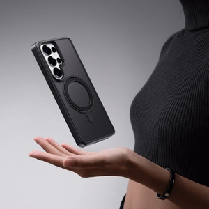 Rock Rotating Stovas Soft Touch Series Magnetic for Samsung Galaxy S26 juodas