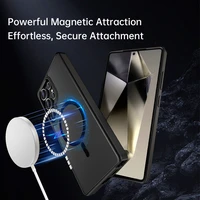 Rock Guard Touch Matte Series Magnetinis Dėklas telefonui Samsung Galaxy S25 pilkas