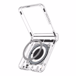 Spigen Ultra Hybrid Pro MagSafe dėklas, skirtas Samsung Galaxy Z Flip 8 Neo One, pilkas ir juodas