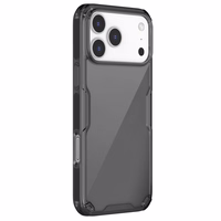 Nillkin Nature TPU Pro dėklas telefonui iPhone 17 Pro Max – pusiau permatomas juodas