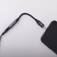 Forever adapteris audio AJL-01 3,5 mm ausinių kištukas - Lightning juodas