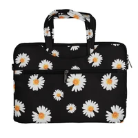 Wonder nešiojamojo kompiuterio krepšys 17 colių juodas su ramunėlėmis