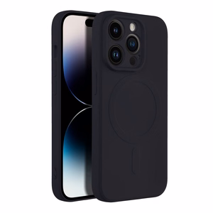 Silikoninis Magnetinis dėklas telefonui, suderinamas su MagSafe, skirtas iPhone 14 Pro, juoda