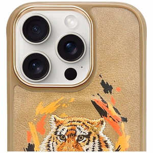 Nimmy Tiger magnetinis dėklas telefonui iPhone 16 Pro - rudas