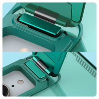 Nillkin Iceblade Prop magnetinis dėklas su kameros dangteliu ir stovu iPhone 16e telefonui - žalias