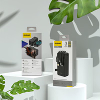 Dudao K11 Max 30000mAh išorinė baterija su įmontuotais kabeliais - juoda