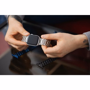 FORCELL F-DESIGN FA10 nerūdijančio plieno dirželis APPLE Watch 42 / 44 / 45 / 49 mm juodas