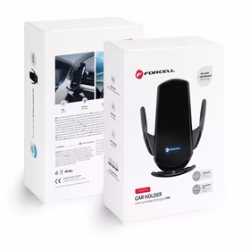 Belaidis automobilinis įkroviklis-laikiklis Forcell (HS1) (15W) su automatiniu užrakinimu