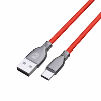 "Forever Tornado" kabelis USB - USB-C 1,0 m 3A raudonas