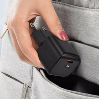 Acefast A73 Mini PD 20W GaN USB-C sieninis įkroviklis - juodas