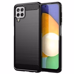 Karbono TPU dėklas Samsung Galaxy A22 4G juodas