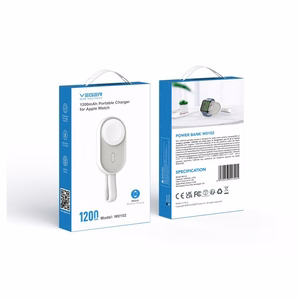 VEGER išorinė baterija 1200 mAh laikrodžiui suderinama su Apple Watch Pomme (W0102) balta