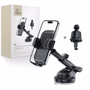 Tech-Protect V8 Car Holder for Dashboard, Windshield or Air Vent Mount - Black