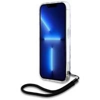 Karl Lagerfeld IML Zebra rašto ir virvelės dėklas telefonui iPhone 15 Pro Max - juodas