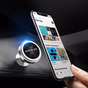 Automobilinis universalus telefono laikiklis BOROFONE BH5 Platinum tvirtinamas ant prietaisų skydelio, juodas