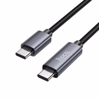 Kabelis USB C į USB C Hoco 3A 60W su skaitmenine indikacija 1 m X112 juodas