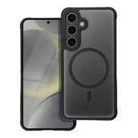 FULL MATTE MAG COVER magnetinis dėklas telefonui, suderinamas su MagSafe, skirtas SAMSUNG S24, juodas