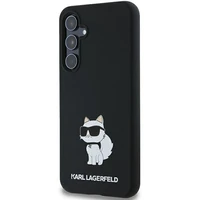 Karl Lagerfeld Silikoninis Choupette dėklas Samsung Galaxy A35 - juodas