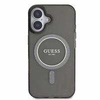 Guess IML Blizgantis ratas MagSafe dėklas iPhone 16 - juodas