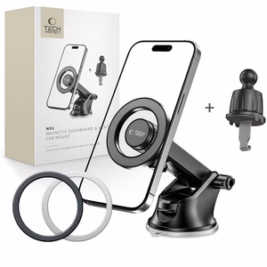 Tech-Protect N51 MagSafe automobilinis telefono laikiklis prietaisų skydeliui / oro angai - juodas
