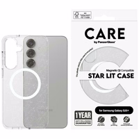 CARE by PanzerGlass Flagship Urban Combat StarLight White QI dėklas telefonui Samsung Galaxy S25+ - skaidrus