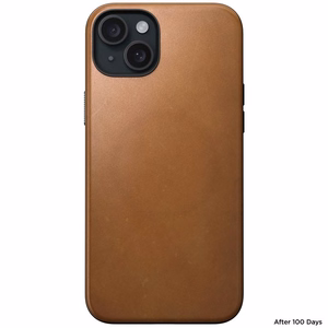 Nomad modernus odinis dėklas telefonui iPhone 15 Plus 6,7" angliškas įdegis