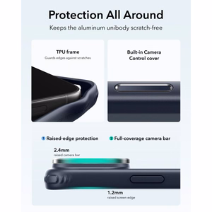 ESR Classic Hybrid MagSafe dėklas su stovu iPhone 18 Pro / 17 Pro, tamsiai mėlynas