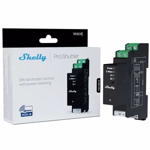 SHELLY Wave Pro Shutter LR išmanusis Z-Wave DIN bėgelio žaliuzių valdiklis