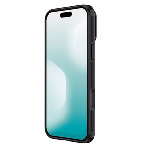 Nillkin CamShield Prop magnetinis dėklas iPhone 17 Pro Max / iPhone 18 Pro Max, juodas, versija su skaidriu objektyvo dangteliu