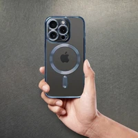 ELECTRO MAG COVER dėklas telefonui suderinamas su Magnetiniu IPHONE 15 Pro Max mėlynas titano