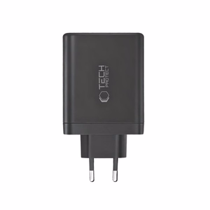 "Tech-Protect NC140W-GAN" 4 prievadų 140 W sieninis įkroviklis - juodas