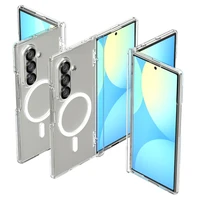 Spigen Tough Armor Pro Mag Magnetinis dėklas telefonui Samsung Galaxy Z Fold 7 - skaidrus ir baltas