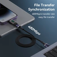 Yesido adapteris OTG GS25 - Lightning (vyras) į Type C (moteris) - su LCD ekranu juodas