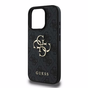 Guess 4G Didelio Logotipo dėklas iPhone 16 Pro Max - juoda