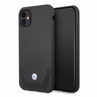 BMW odinis perforuotas dėklas iPhone 11 / Xr - juodas