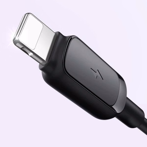 Joyroom Multi-Color Series A14 Lightning / USB-A 2.4A 1.2 m kabelis - juodas